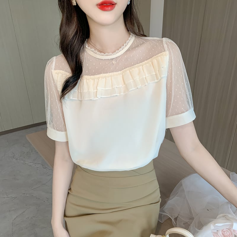 ゆったり感アップ ファッション アルファベット Tシャツ カットソー<ins-8338>