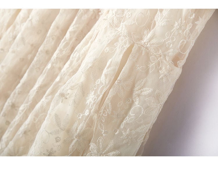 美人度アップ エレガント知的 レース Aライン ワンピース<ins-8399>