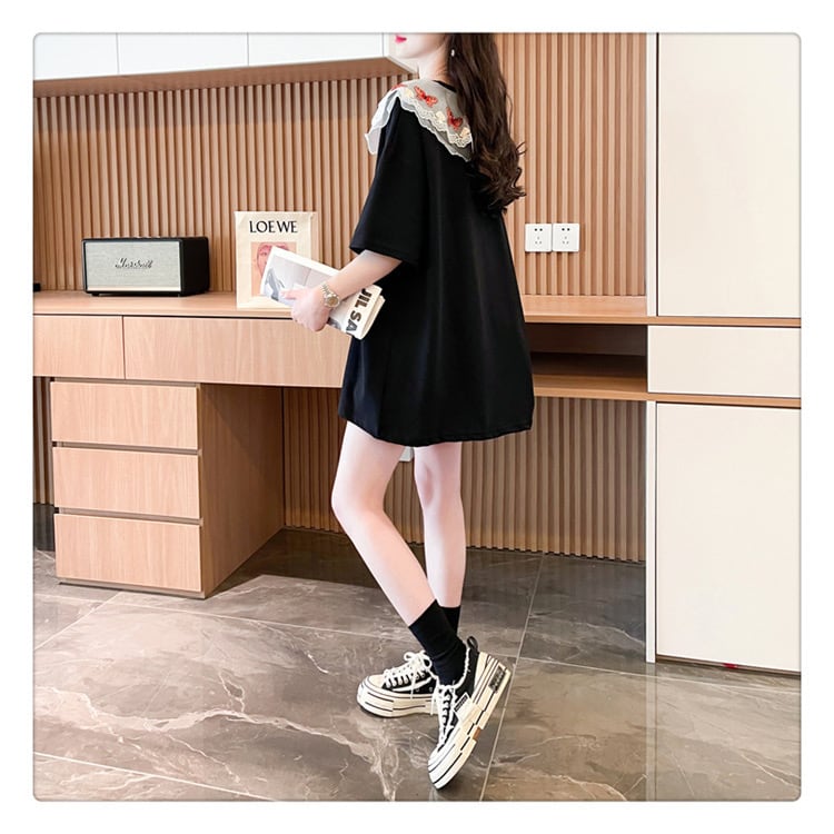 話題沸騰中 ロゴ プリント ゆったり 3色半袖Tシャツ<ins-8316>