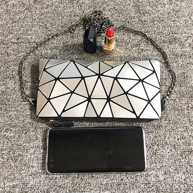 大人気 おしゃれ グラデーション 菱形 スマホバッグ 合わせやすい ショルダバッグ <ins-2086>