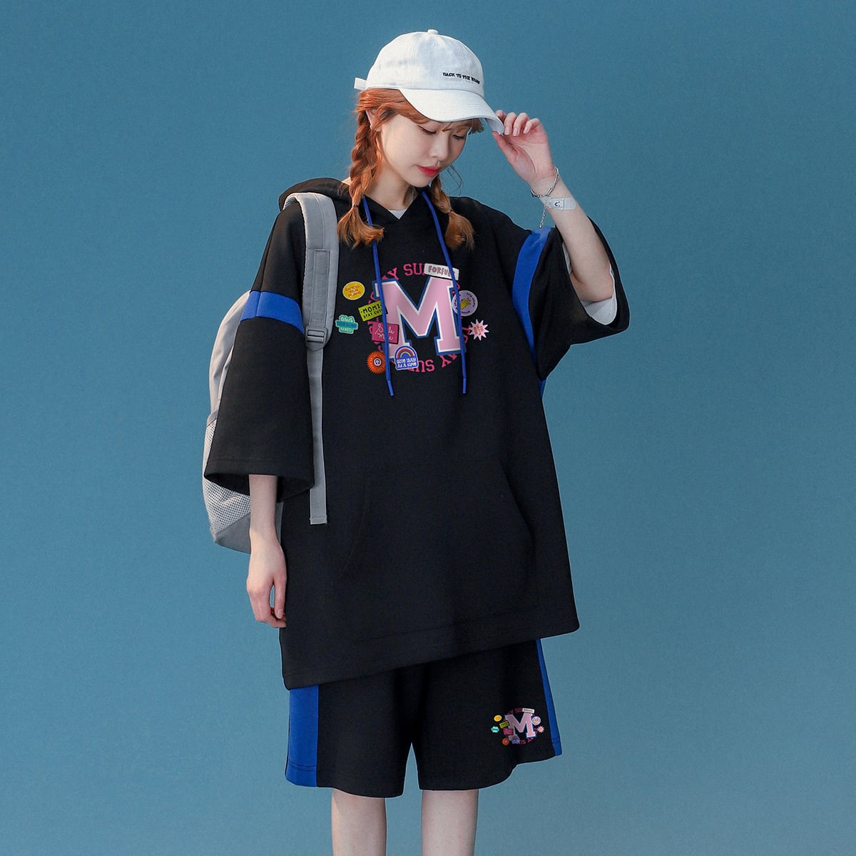 早い者勝ち 絶対流行 カジュアル 半袖Tシャツⅹパンツセット<ins-6534>