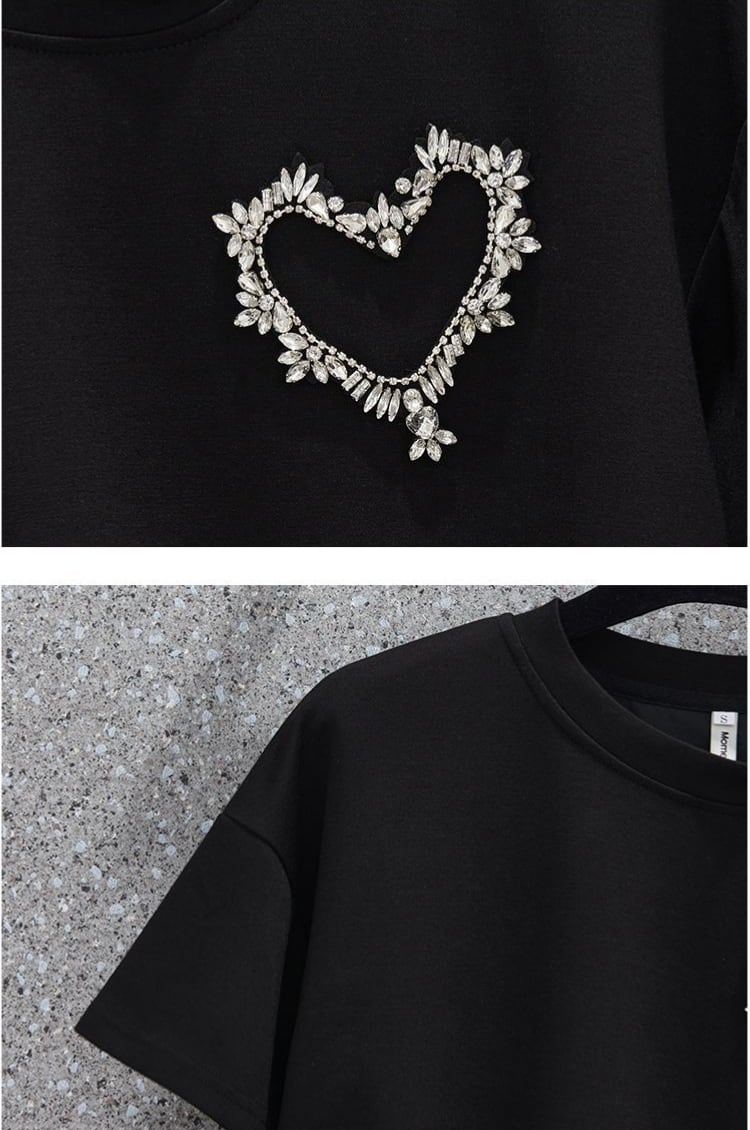 オシャレ度満点 一目惚れ 切り替え Tシャツ+ショートパンツ セットアップ<ins-3573>