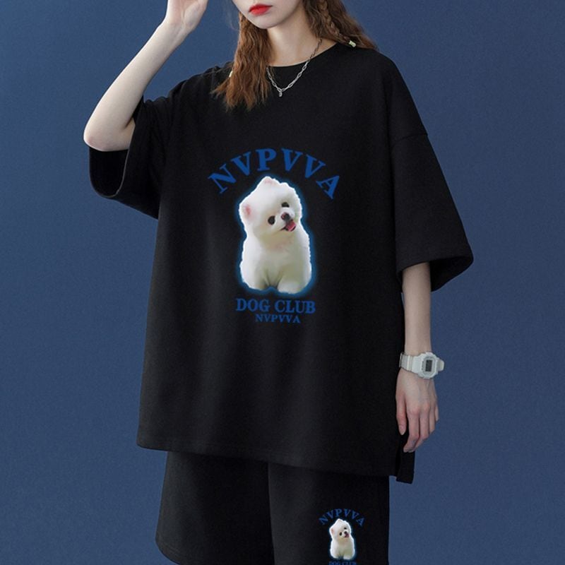 【半額セール】早い者勝ち 半袖Tシャツⅹパンツセット全4色 男女兼用<ins-6556>