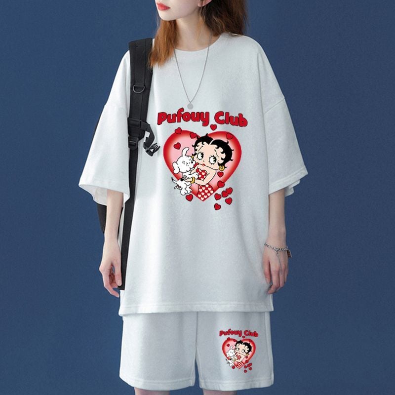 【半額!期間限定!!】早い者勝ち大人可愛い 半袖Tシャツⅹパンツセット全4色 <ins-6579>