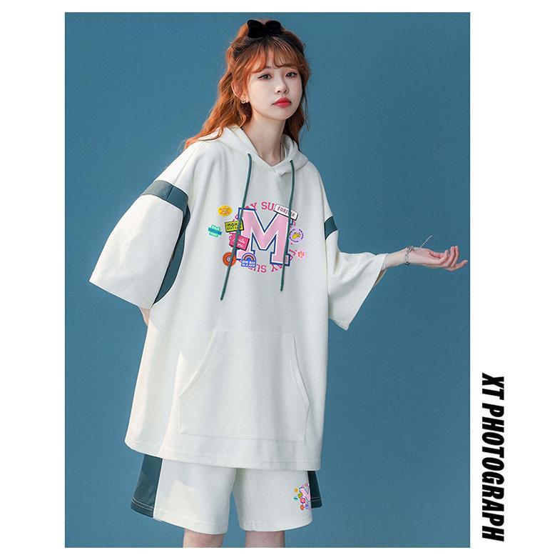 早い者勝ち 絶対流行 カジュアル 半袖Tシャツⅹパンツセット<ins-6534>