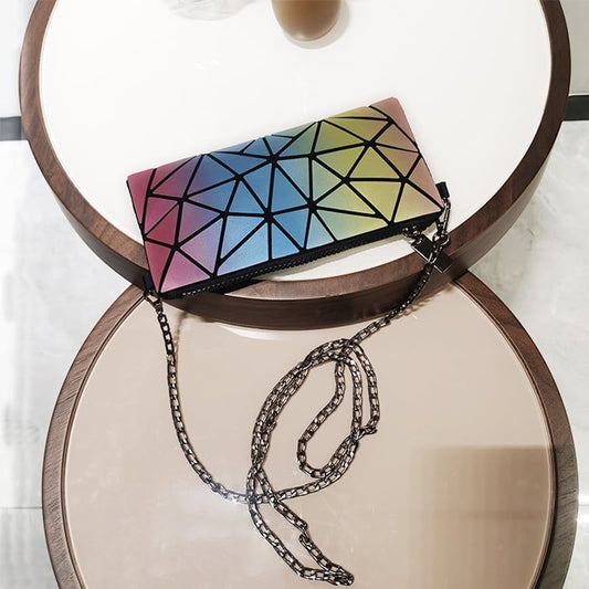 大人気 おしゃれ グラデーション 菱形 スマホバッグ 合わせやすい ショルダバッグ <ins-2086>