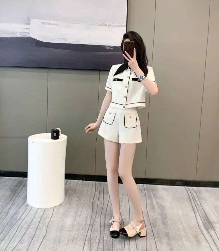 美人度アップ 絶対流行 エレガント 上質 半袖Tシャツⅹパンツセット<ins-6609>