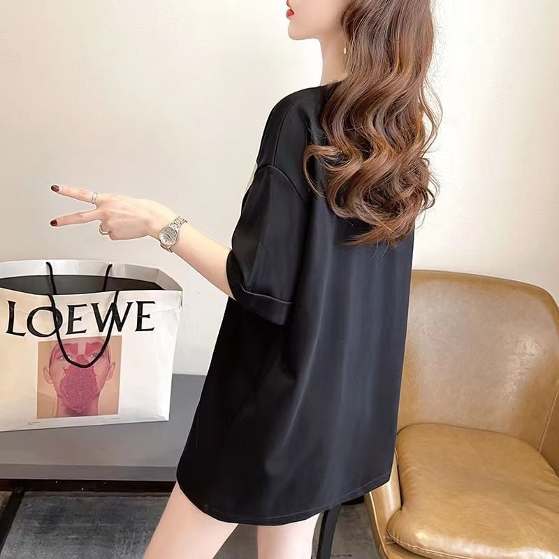 【半額!期間限定!!】着回し力抜群 特別デザイン カジュアル  プリント全2色 半袖Tシャツ<ins-8519>