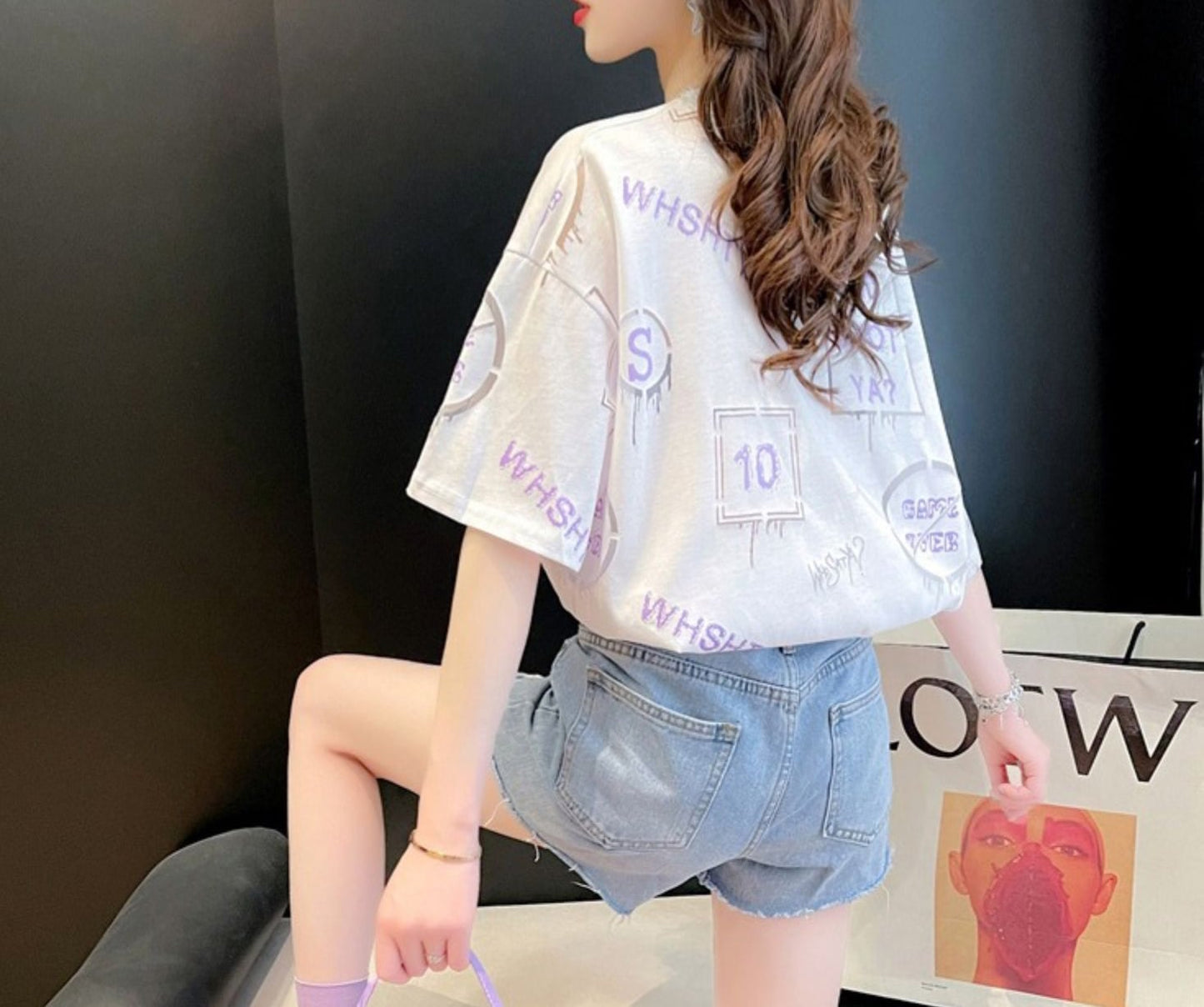 今季マストバイ ファッション 特別デザイン 2色選択可 透かし彫り Tシャツ カットソー<ins-8483>