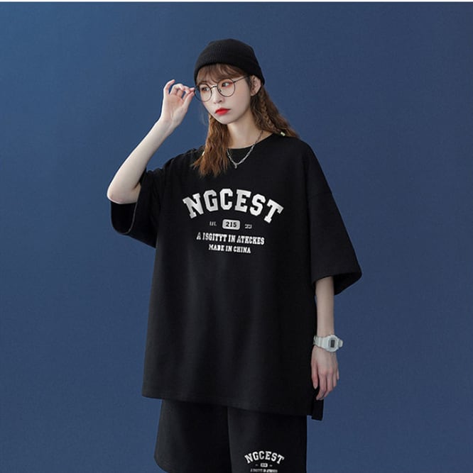 【半額!期間限定!!】売り切れ必至 カジュアル 半袖Tシャツⅹパンツセット全4色 男女兼用<ins-6574>