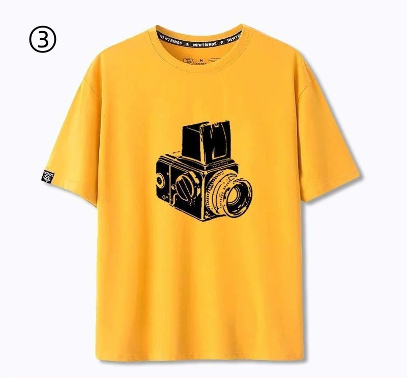 定番シンプル おすすめ プリントロゴ 半袖 Tシャツ-A2317