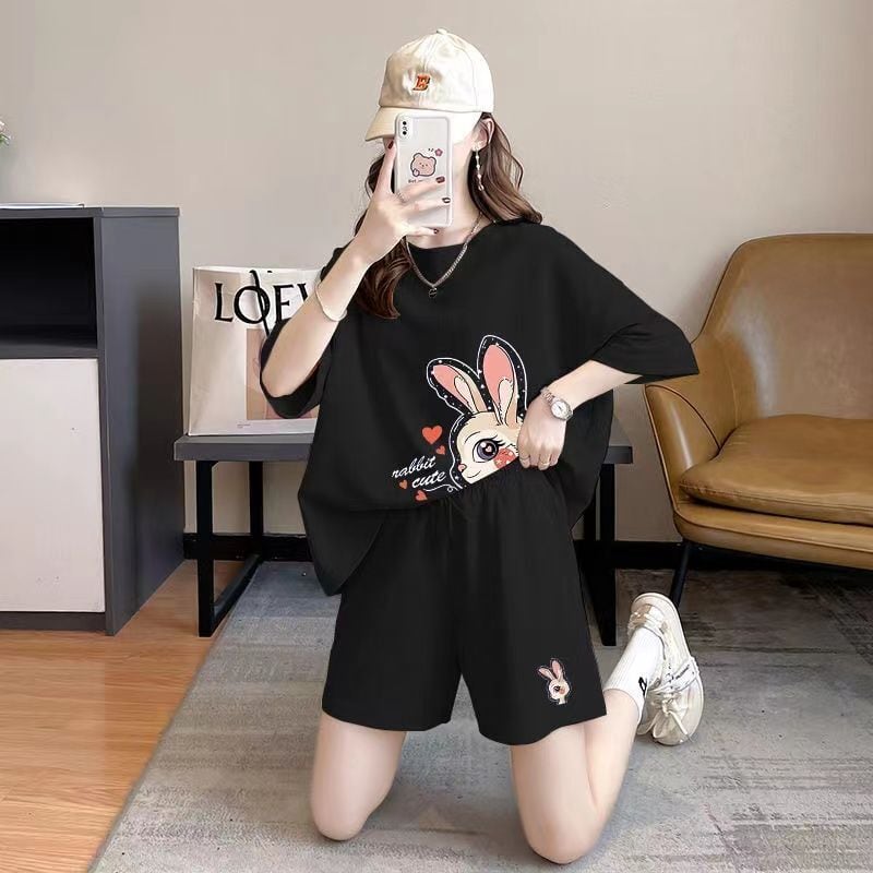 今季マストバイ 大人可愛い ルーズ 半袖Tシャツⅹパンツセット全3色 <ins-8202>