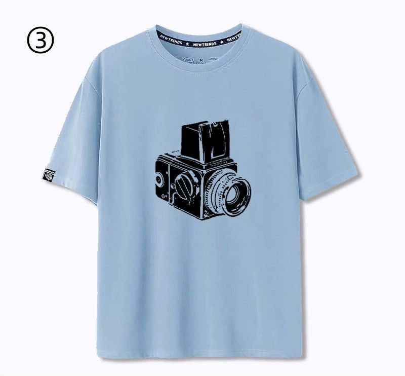 定番シンプル おすすめ プリントロゴ 半袖 Tシャツ-A2317