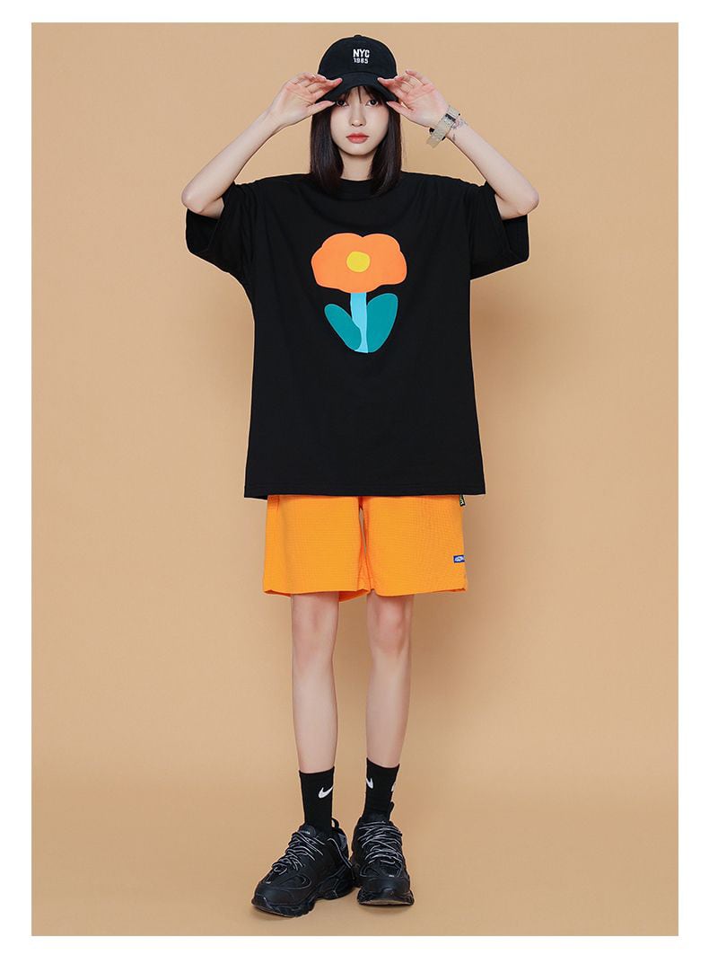 超人気上質 シンプル 半袖Tシャツⅹパンツセット<ins-8126>