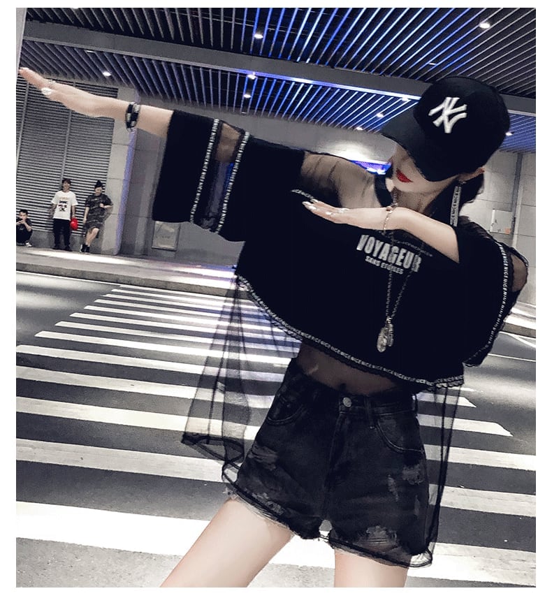 話題沸騰中 アバンギャルド レイヤード風 プリントTシャツ ゆったり半袖<ins-8102>