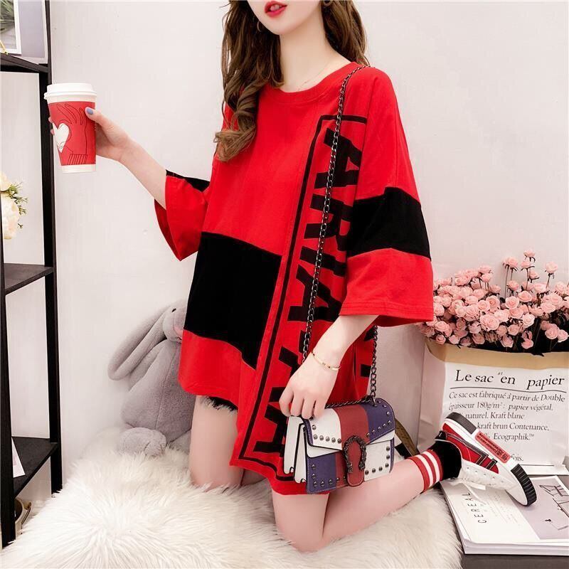 新作 個性派 切り替え プリント  全2色 半袖Tシャツ<ins-8168>