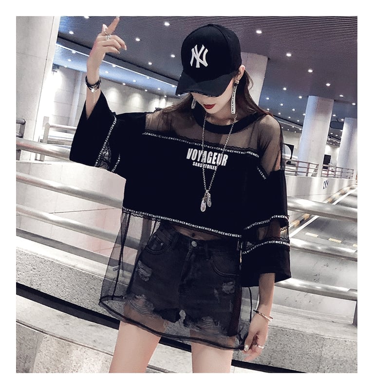 話題沸騰中 アバンギャルド レイヤード風 プリントTシャツ ゆったり半袖<ins-8102>