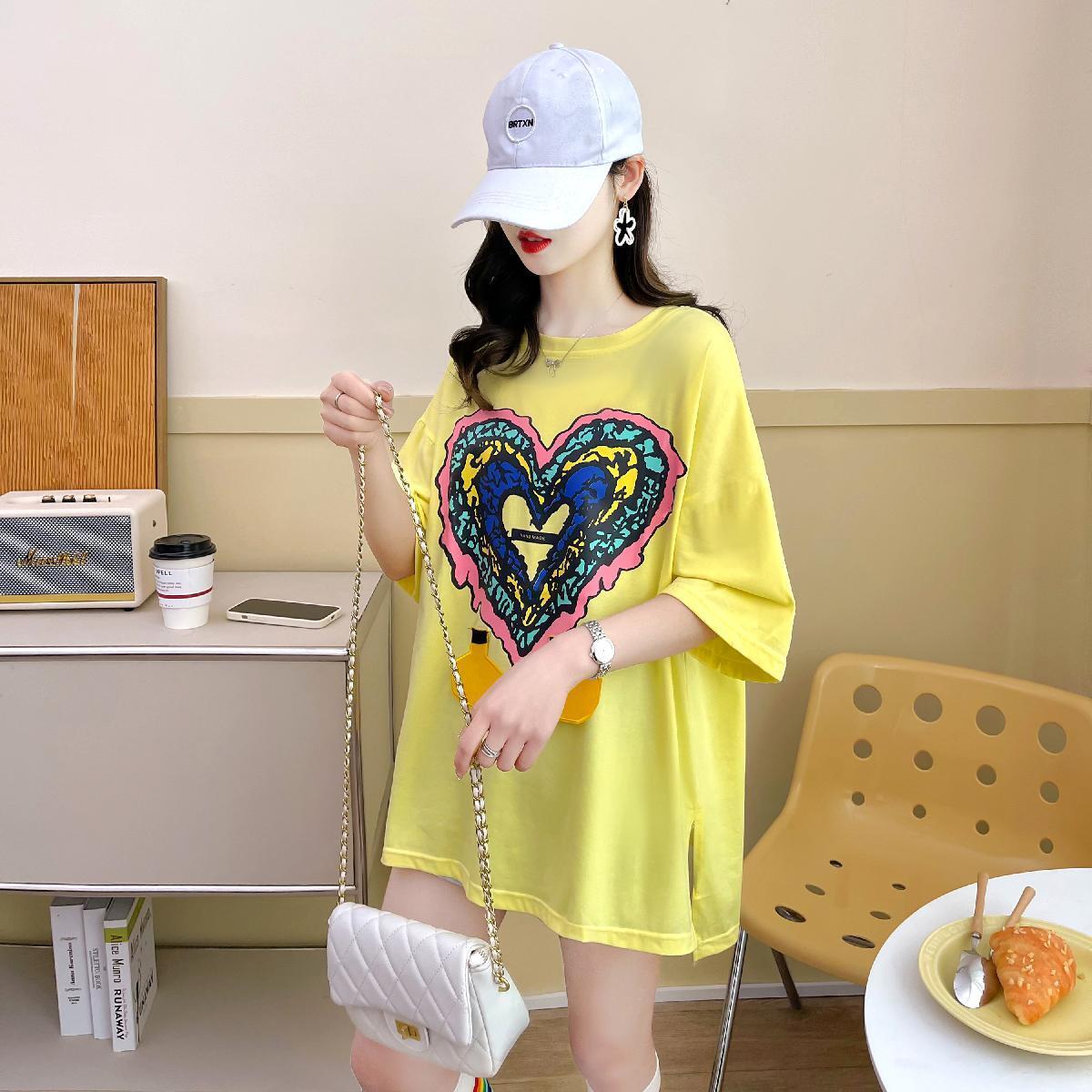 おすすめ カジュアル シンプル ゆったり 半袖Tシャツ<ins-8136>