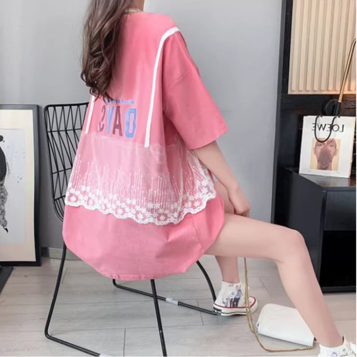 超人気 レイヤード風 ゆったり 半袖 Tシャツ 全3色<ins-8253>
