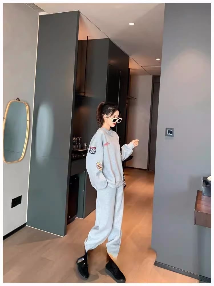 【裏起毛あり】人気爆発 長袖スウェットXパンツ 厚手 セットアップ全2色E-4712