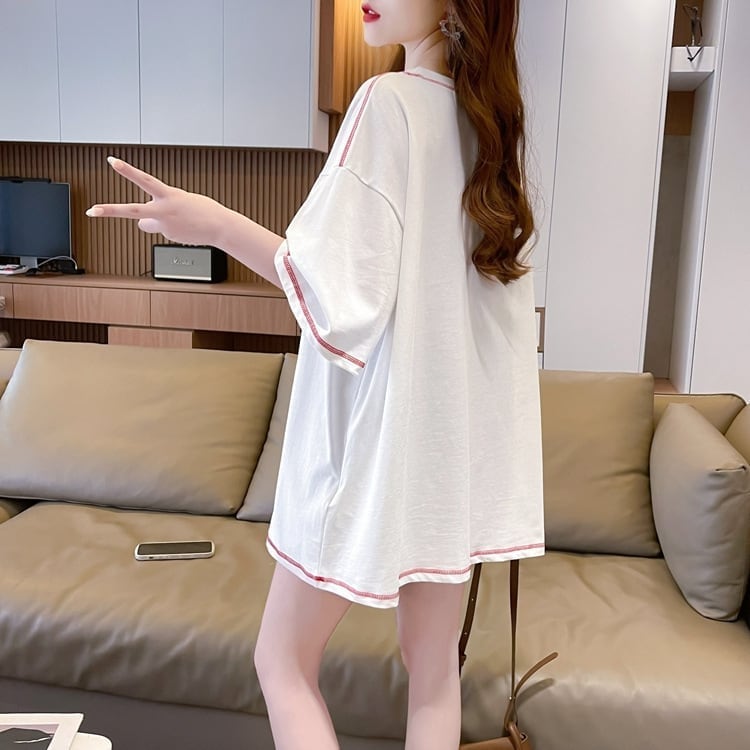 おすすめ新作 チェリー刺 Tシャツ ゆったり半袖<ins-2971>