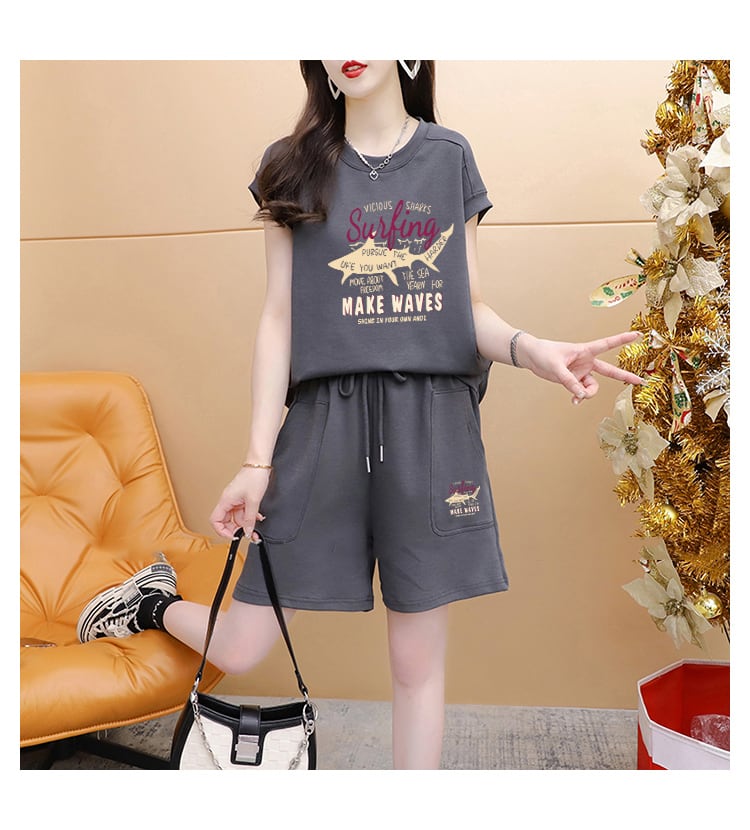 今季マストバイ カジュアル ファッション 半袖Tシャツⅹパンツセット全3色 <ins-8265>