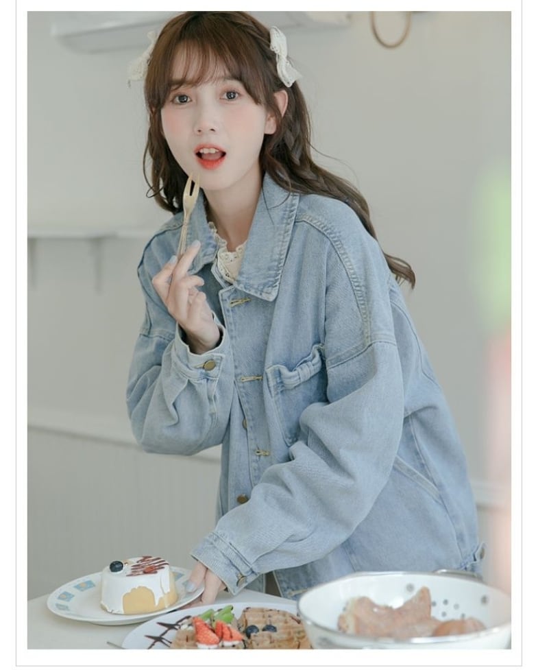 今季マストバイ ファッション ルーズ デニムジャケット<ins-6545>