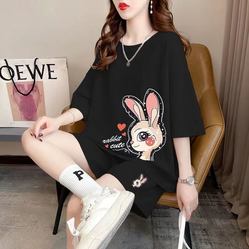 今季マストバイ 大人可愛い ルーズ 半袖Tシャツⅹパンツセット全3色 <ins-8202>