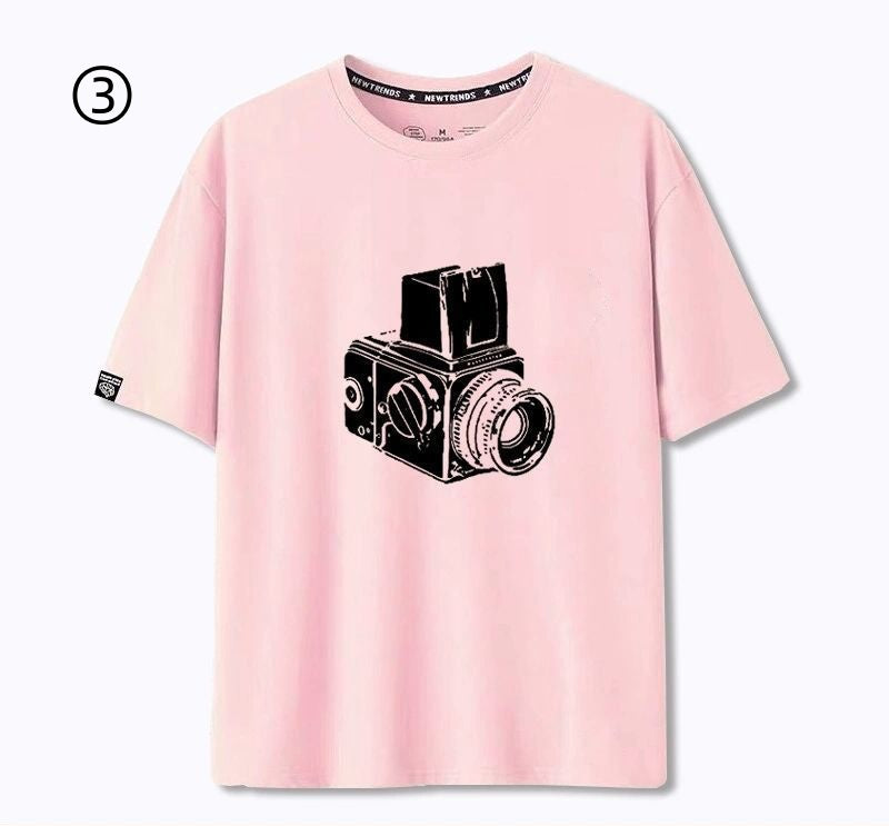 定番シンプル おすすめ プリントロゴ 半袖 Tシャツ-A2317
