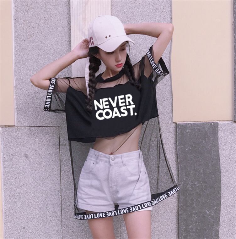 好感度UP アバンギャルド レイヤード風 プリントTシャツ ゆったり半袖<ins-8156>