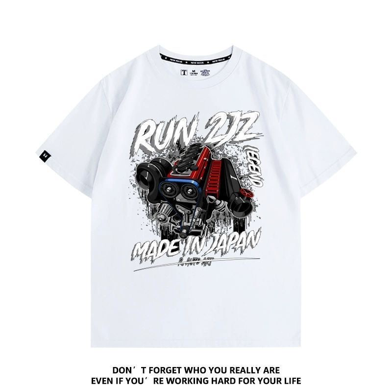 おすすめ プリントロゴ 半袖 Tシャツ-A2349