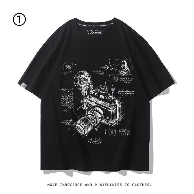 着回し力抜群 好感度UP おすすめ プリントロゴ 半袖 Tシャツ-A2345