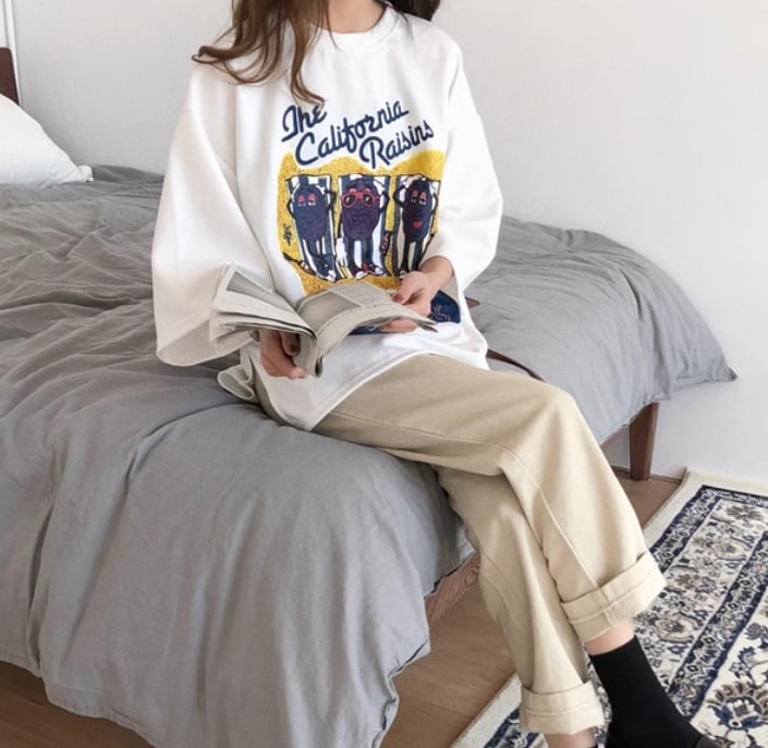 話題沸騰中 カジュアル  ゆったり プリント 2色半袖Tシャツ<ins-8161>