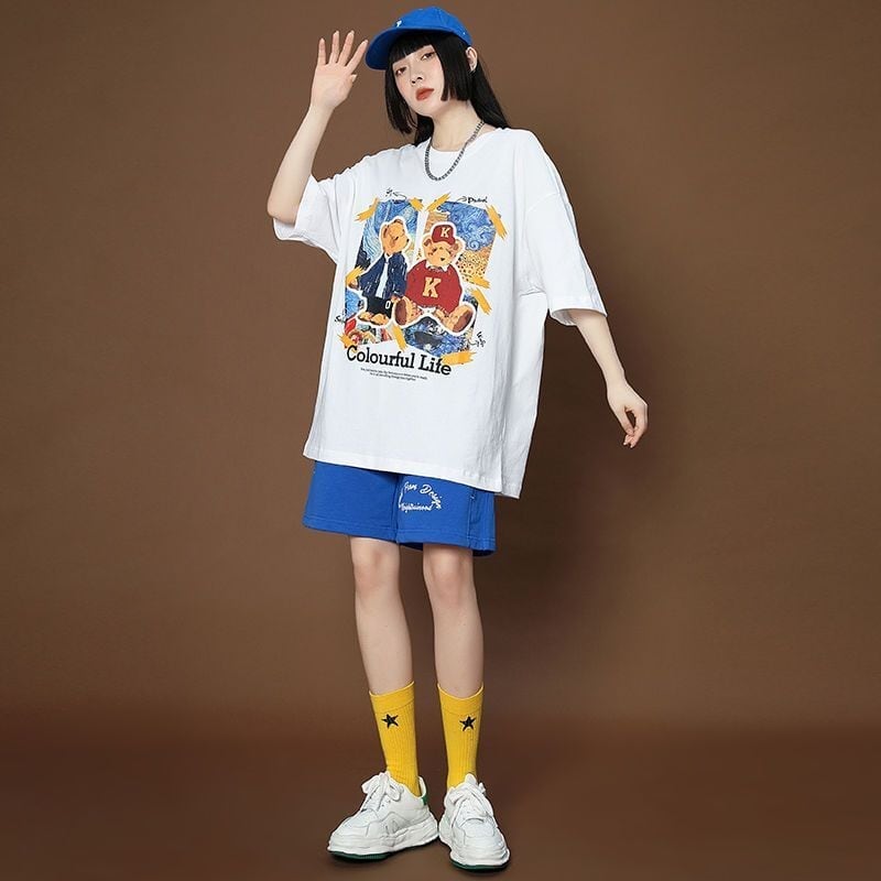 上質 シンプル カジュアル半袖Tシャツⅹパンツセット<ins-8068>