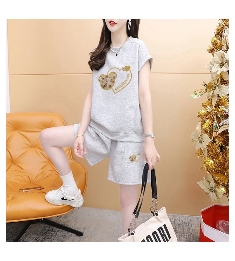 新作 カジュアル ファッション 半袖Tシャツⅹパンツセット<ins-6536>