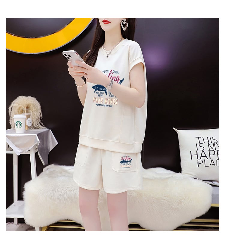 今季マストバイ カジュアル ファッション 半袖Tシャツⅹパンツセット全3色 <ins-8265>