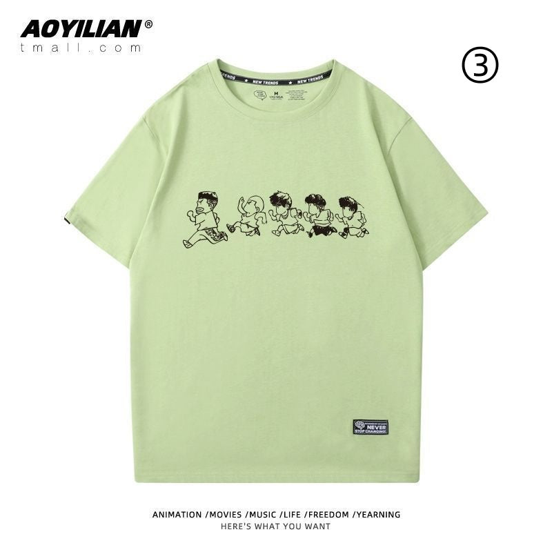 好感度UP 絶対流行 着回し力抜群 おすすめ プリントロゴ 半袖 Tシャツ-A2469