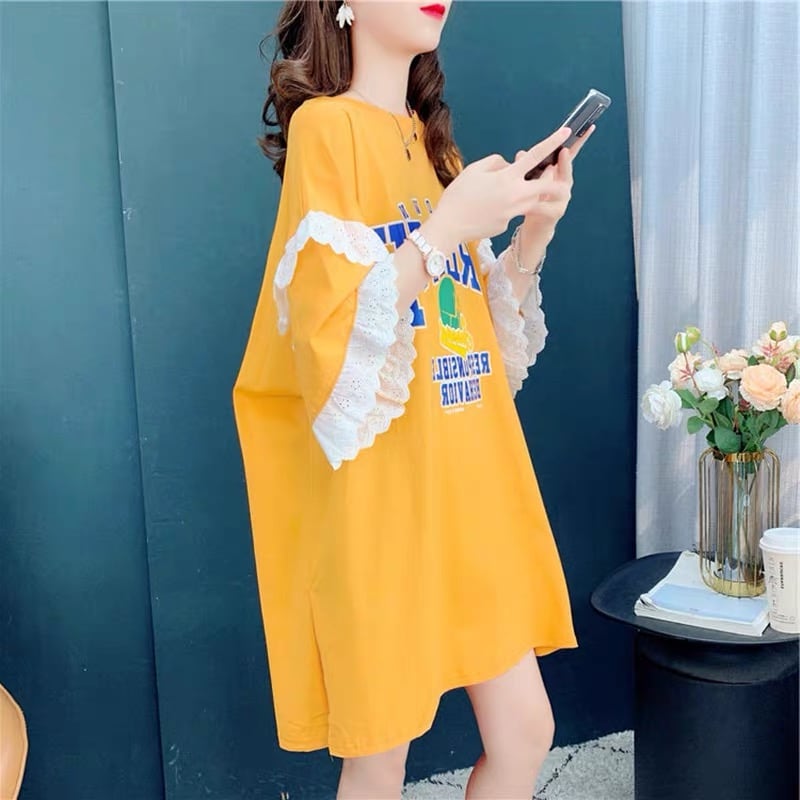 話題沸騰中 プリント ビッグロゴ ゆったり 半袖Tシャツ 全3色<ins-8252>