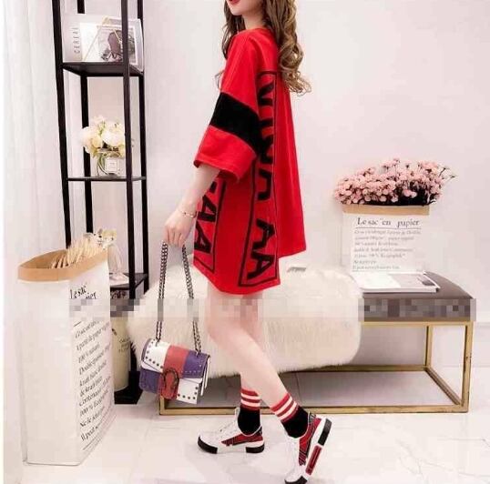 新作 個性派 切り替え プリント  全2色 半袖Tシャツ<ins-8168>