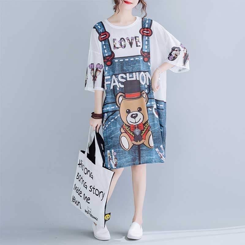 旅行Tシャツ レディース 夏 膝丈 プリント 大きいサイズ ゆったりさらっと涼しい <ins-656>