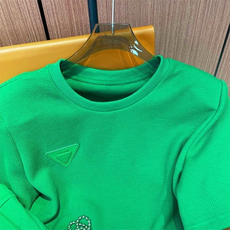スタイリッシュ 一目惚れ 切り替え Tシャツ+ショートパンツ セットアップ<ins-3488>