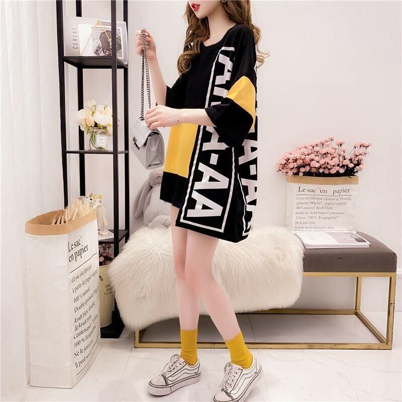 新作 個性派 切り替え プリント  全2色 半袖Tシャツ<ins-8168>