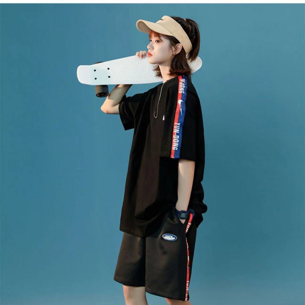 今季マストバイ カジュアル ルーズ 半袖Tシャツⅹパンツセット全2色<ins-8197>