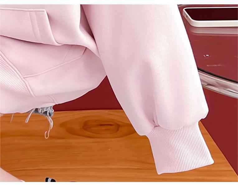 早い者勝ち後ろビッグロゴゆったりフード付きパーカ全2色トップスins-4780