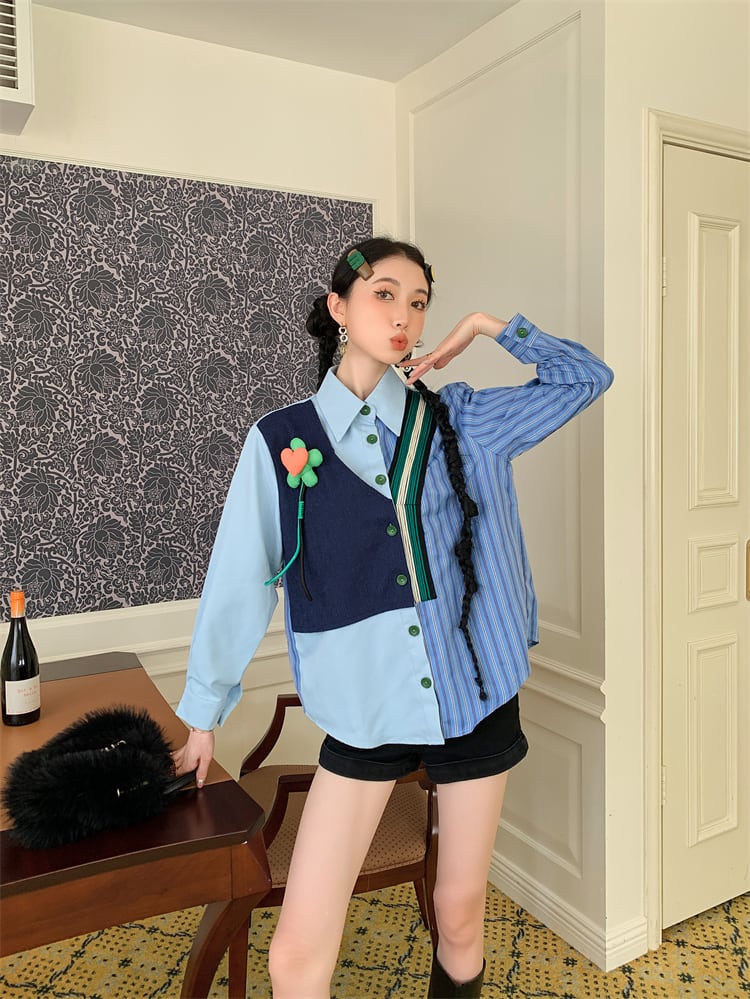 超人気 ファッション 個性派 上質 シャツins-6398