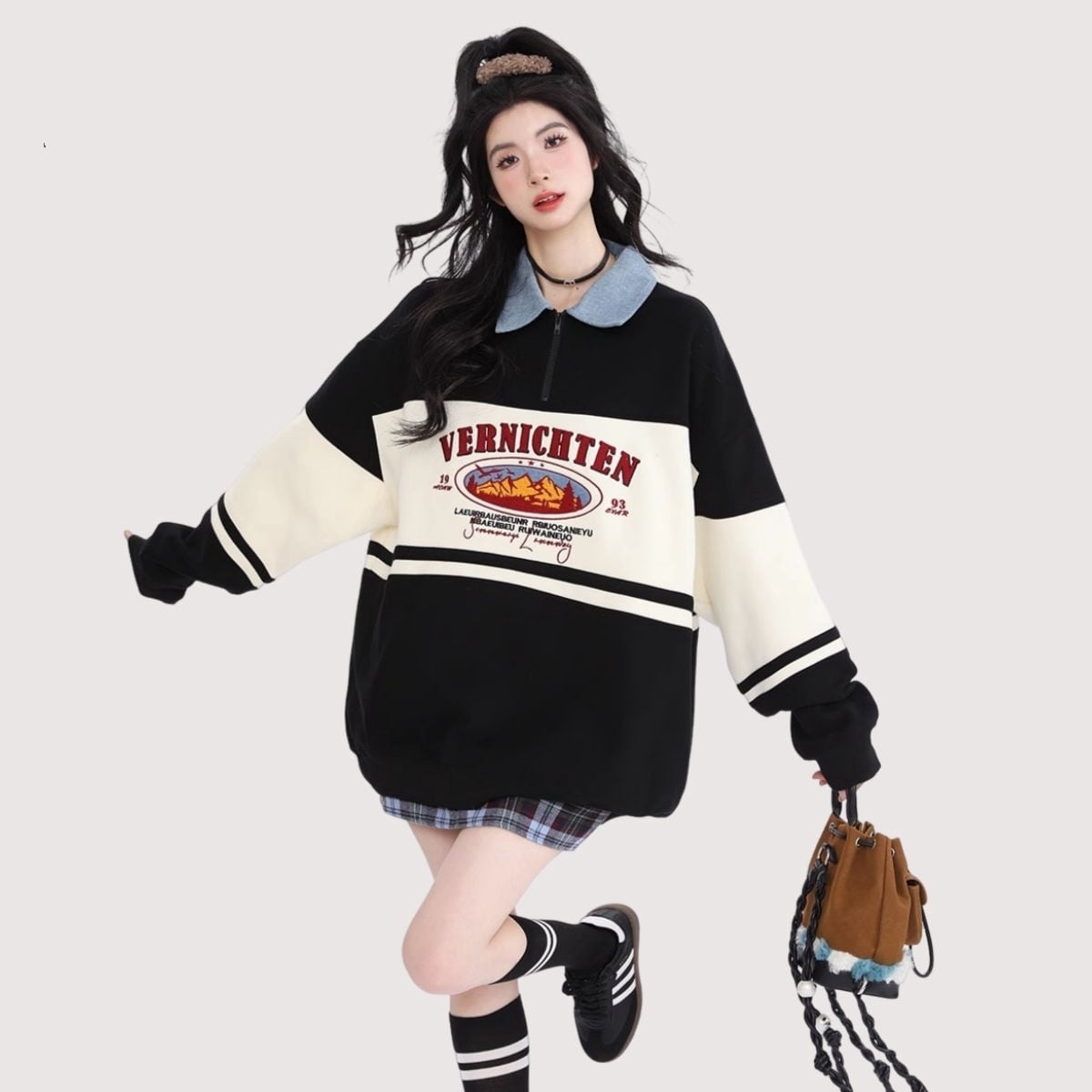 ファッション ルーズ スウェットins-6077