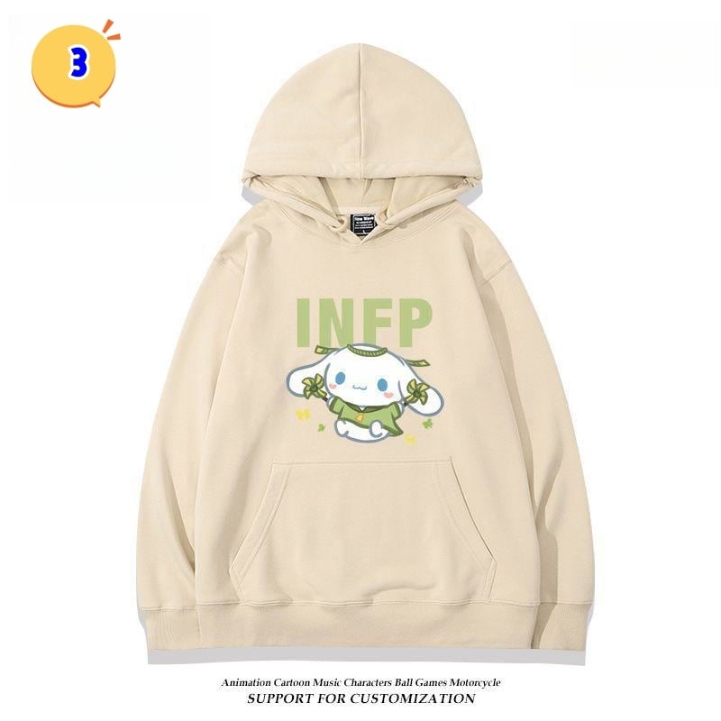 好感度UP プリントロゴゆったり フード付きパーカーins-4864