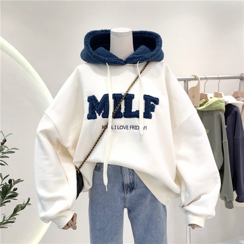 絶対欲しい 海外トレンド ルーズ スウェットins-6084