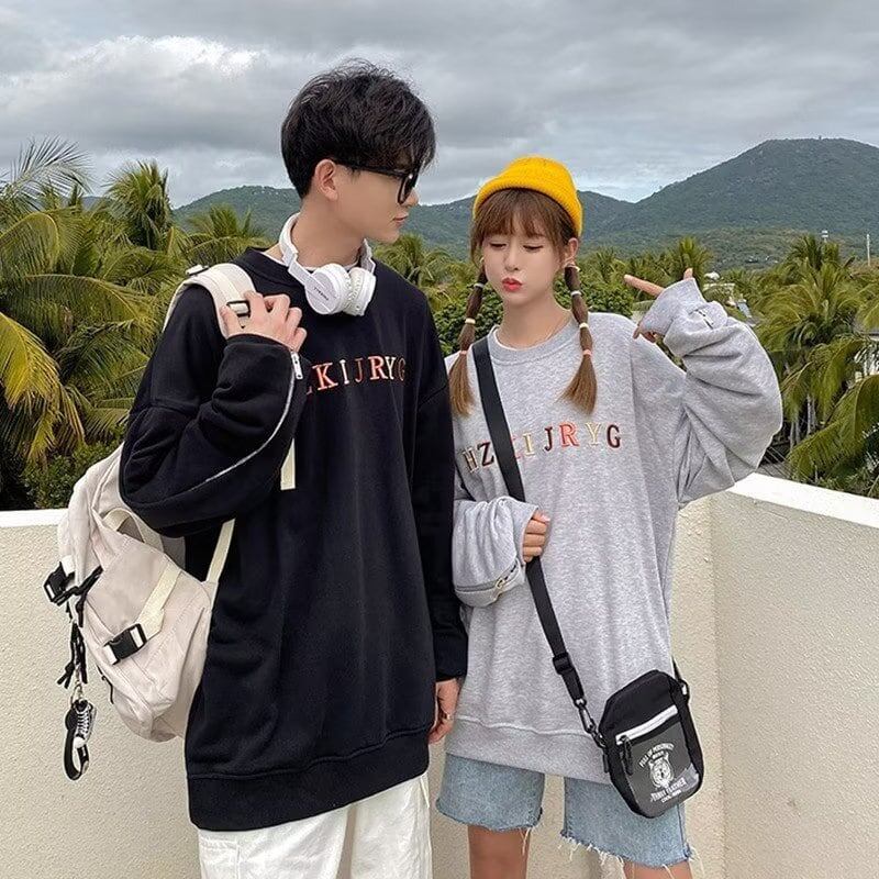 おすすめ熊柄  刺?ロゴ ユニセックスゆったりスウェット全4色E -4657