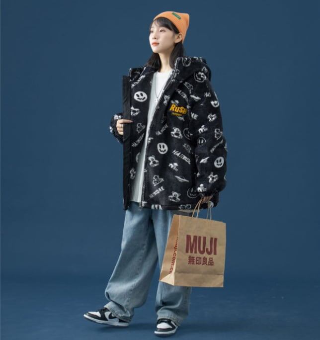 超人気 シンプル 海外トレンド ラムウールコート Etand ネック/フード付き E-5633